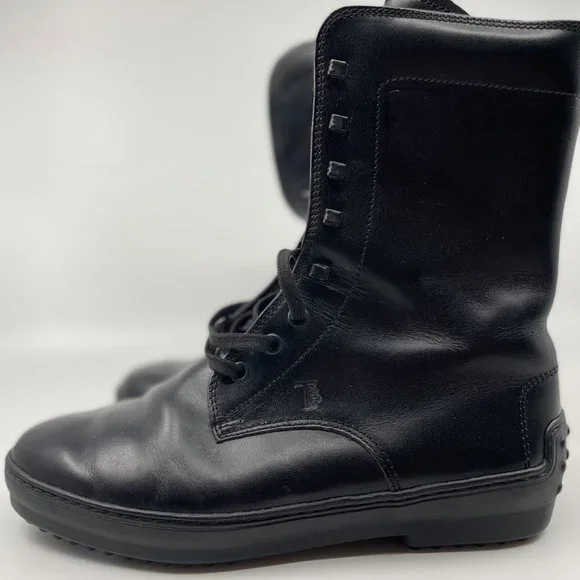 Tods Black Leather Ankle Boots - NWT TOD main image 3